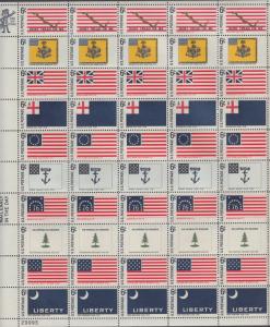 US #1345-54  Historic Flags   Full sheet of 50  MNH