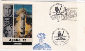 Germany 1969 Munich cancel Space Man on Moon stamps cover ref 21763