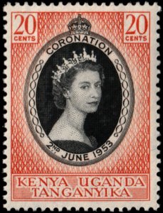 ✔️ KENYA UGANDA TANGANYIKA 1953 - CORONATION - SC.  101 MNH ** [5CW2]