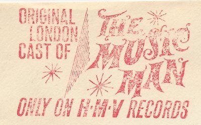 Meter cover GB / UK 1961 The Music Man - Musical - E.M.I. Records