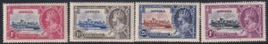 Antigua Sc# 77 / 80 KGV Silver Jubilee 1935 complete set MLMH CV $20.25