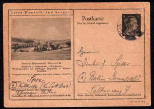 Nazi Germany (Third Reich) 1942 (44) Towns - Schwarzwald Stationary Card Used