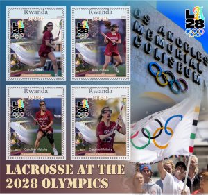 Stamps. Olympic Games 2028. La Crosse 2025 year 8 sheets perforated