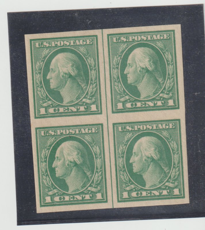 U.S. Scott #481 XF-Superb MNHOG Block of 4  with Vertical Line CV.$45.