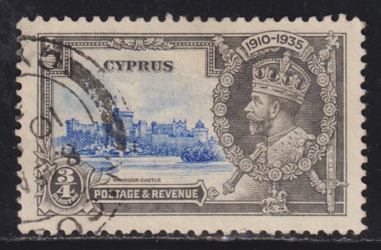 Cyprus 136 King George V Sliver Jubilee Issue 1935