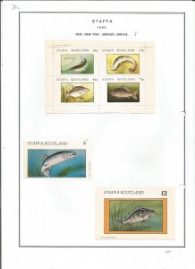 STAFFA - 1982 - Fish - Sheets - Mint Light Hinged - Private Issue