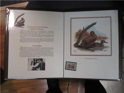 1985 Duck Stamp Panel Hand Signed By Don Balke #290/1000 & RW52 Stamp (BD22)