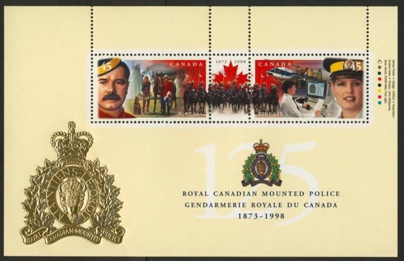 Canada 1737b MNH RCMP 125th Helicopter, Horse, RCMP Ride