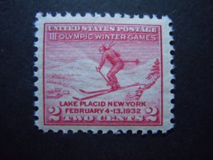 #716 2c 1932 Olympic Winter Games MNH OG VF/XF Includes New Mount