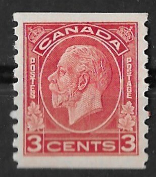 Canada # 207  George V  COIL   3c   1933     (1)  VLH Unused