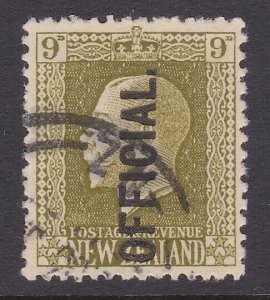 NEW ZEALAND GV 9d OFFICIAL sound used - SG cat c£38........................B4621