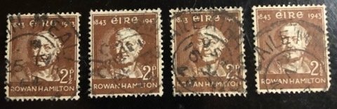 Ireland Scott# 127 Used F/VF Lot of 4 Cat. $1.25