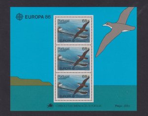 Portugal  Madeira    #110a   MNH    1986  sheet  Europa bird