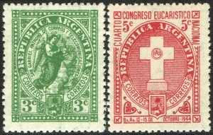 Argentina #519-20  MNH - 4th Eucharistic Congress (1944)