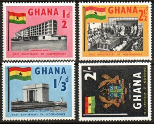 Ghana Sc #17-20 MNH