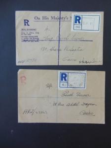 EGYPT : Very interesting group of 5 Registered Field Post Office covers