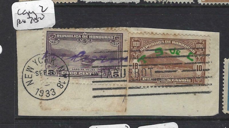 HONDURAS (P2606B) SC 300-1 PIECE NY PAQUEBOT CDS CANCEL #2