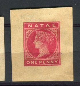 NATAL; 1890s-00s classic QV issue mint POSTAL STATIONARY PIECE