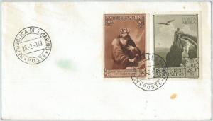 71876 - SAN MARINO - POSTAL HISTORY : Sass 277 + Aircraft 48 on ENVELOPE 1949-