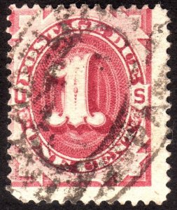 1891, US 1c, Postage Due, Used, Sc J22