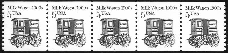 Scott 2253   5¢ Milk Wagon PNC/5, MNH Plate #1