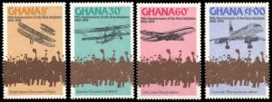 Ghana 650-653, MNH, 75th anniversary of Powered Flight