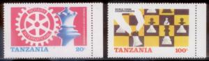 Tanzania 1986 SC# 304-5 Chess MNH-OG L378