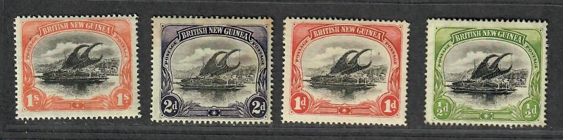 Papua New Guinea Sc#1-3, 7 M/H/F-VF, Partial Set, #1 NG, #3 Toned, Cv. $113.50