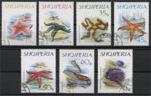 ALBANIA  ECHINODERM STARFISCH SEA URCHIN SNAKE STAR 1966  U SET