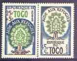 TOGO  - 1960 - World Refugee Year - Perf 2v Set - Mint Never Hinged