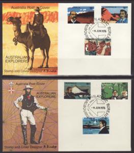 Australia 633-638 Explorers S/2 U/A FDC