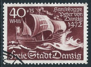 Danzig, Sc #B32, 40pf + 15pf, Used