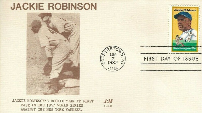 2016 20c JACKIE ROBINSON - FDC #04