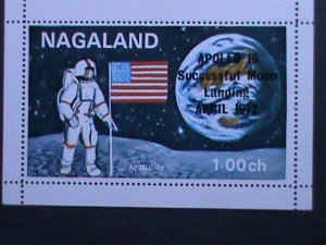 NAGALAND-1972-MOON LANDING-APOLO 16-FIRST MAND ON MOON :S/S-VF.EST $4