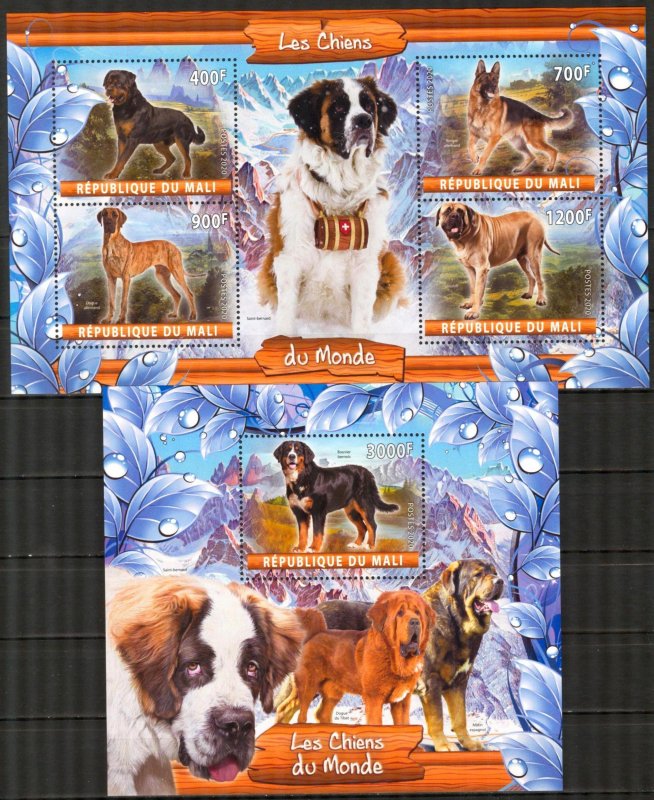 Mali 2020 Dogs Sheet + S/S MNH