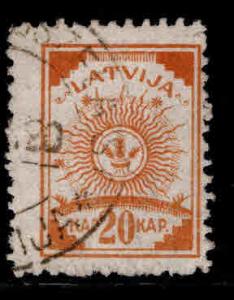 Latvia Scott 78 used on wove paper