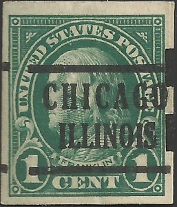 # 575 Used Paste Up Single Green Ben Franklin