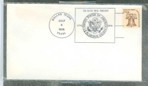 US 1618 Liberty Bell, Commemorative Cover, July 4, 1976