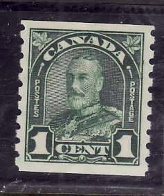 Canada-Sc#179- id5-Unused NH og 1c KGV Arch/Leaf coil-1930-31-