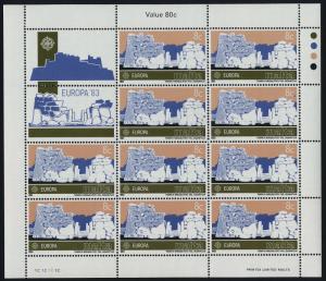 Malta 627-8 sheets MNH EUROPA, Megalithic Temples, Fort St. Angelo