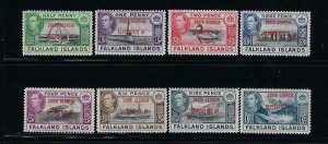 FALKLAND IS. SCOTT #3L1-3L8 SOUTH GEORGIA DEPENDENCY-  MINT LIGHT  HINGED