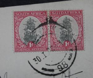 South Africa Post Card with SC# 24 Johannesburg Railway Station