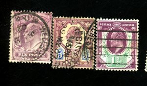 GREAT BRITAIN #129 134-5 USED FVF Cat $68