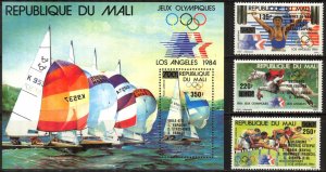 Mali 1984 Olympics Games Los Angeles Winners Mi. 1020/2 Bl.25 MNH