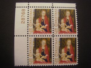 Scott 1321, Christmas Madonna & Child, 1966, PB4 #28768 UL, MNH Beauty