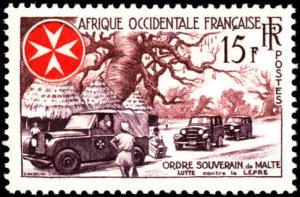 French West Africa #74, Complete Set, 1957, Medical, Hinged