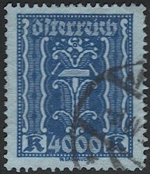 AUSTRIA 1923  Sc 287  4000k Used  VF, Labor & Industry