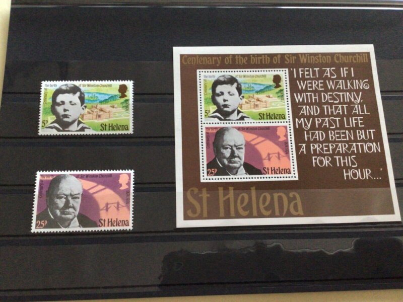 Sir Winston Churchill St Helena mint never hinged stamps A13502