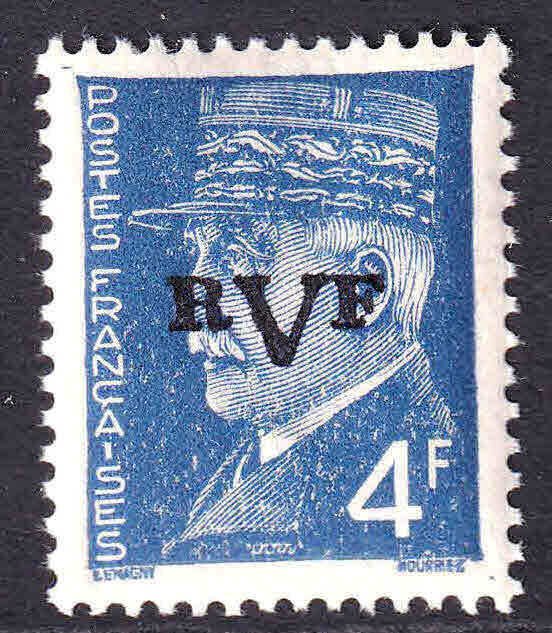 FRANCE 446 LIGNY LIBERATION OVERPRINT OG NH VF BEAUTIFUL GUM