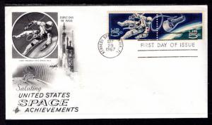 US 1332b Space Artcraft Label FDC